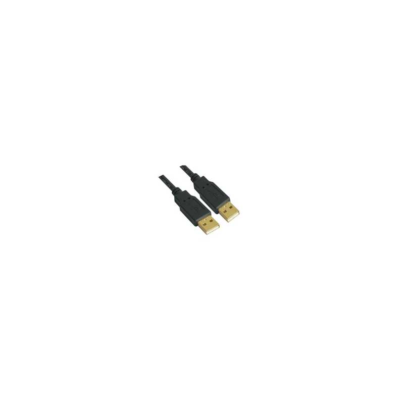 VCOM USB 2.0 A (M) to USB 2.0 A (M) 1.8m Black Retail Packaged Data Cable