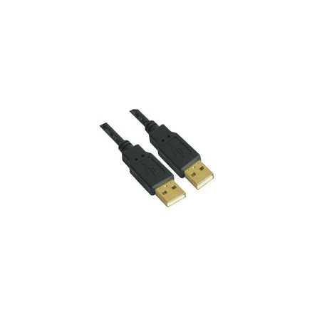 VCOM USB 2.0 A (M) to USB 2.0 A (M) 3m Black Retail Packaged Data Cable