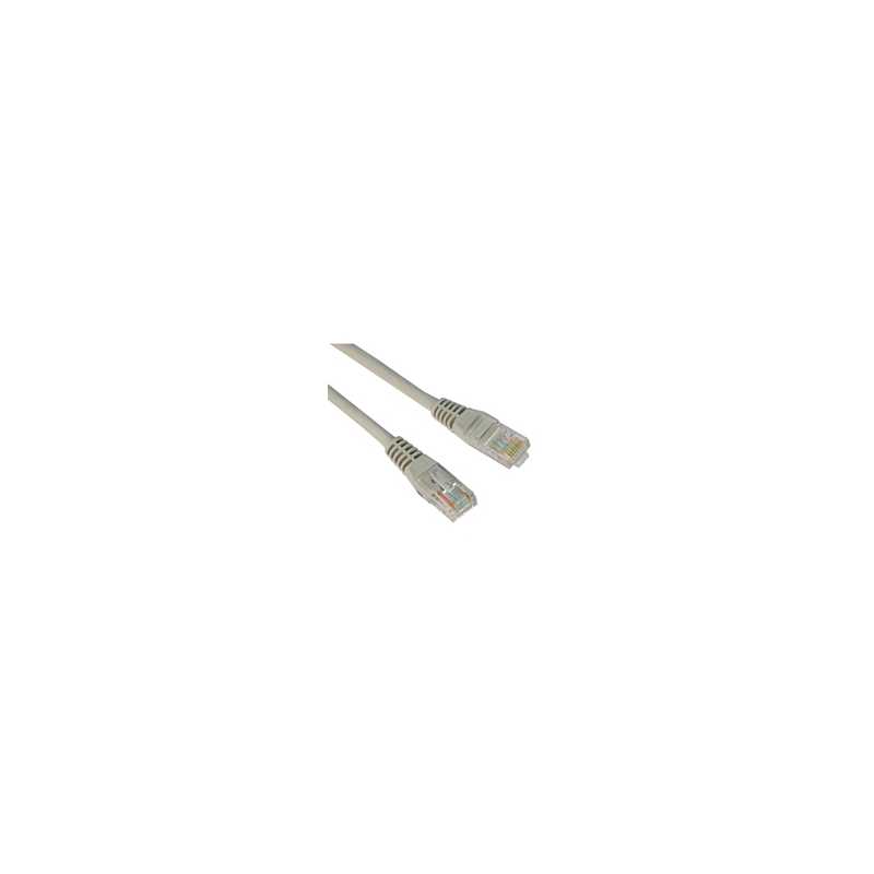VCOM RJ45 (M) to RJ45 (M) CAT5e 3m Grey Retail Packaged Moulded Network Cable