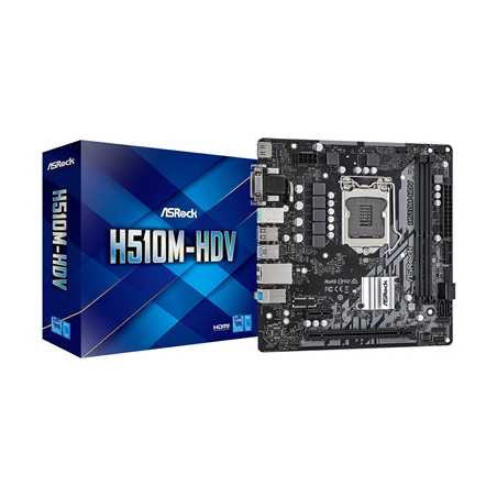 ASRock H510M-HDV R2.0 Intel Socket 1200 Micro ATX HDMI/DVI-D/VGA USB 3.2 Gen1 Motherboard