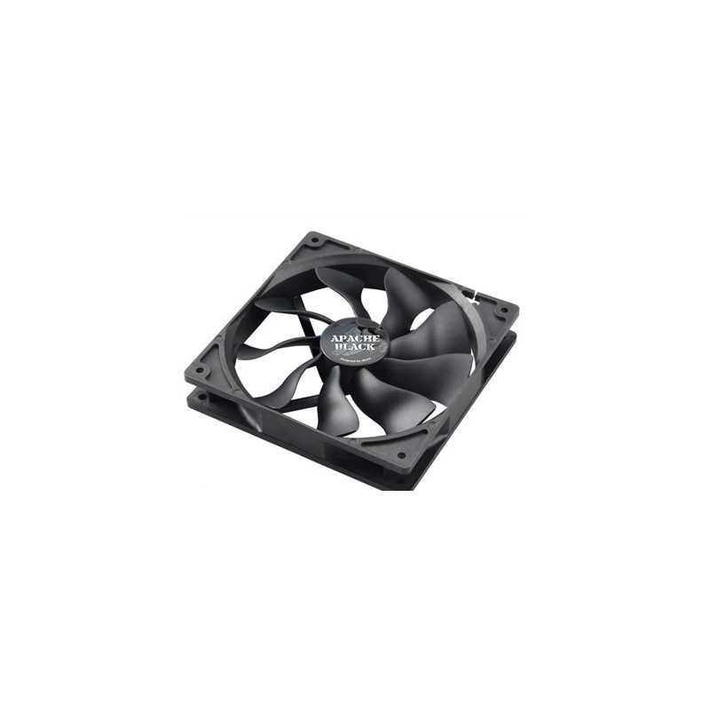 AKASA AK-FN062 APACHE Black Fan, 140mm, 1300RPM, 4-Pin PWM Connector, S-FLOW Fan Blade Design Delivers 30% Higher Airflow