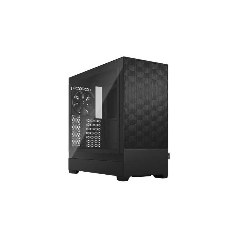 Fractal Design Pop Air (Black TG) Gaming Case w/ Clear Glass Window, ATX, Hexagonal Mesh Front, 3 Fans