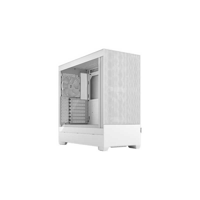 Fractal Design Pop Air (White TG) Gaming Case w/ Clear Glass Window, ATX, Hexagonal Mesh Front, 3 Fans