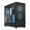 Fractal Design Pop Air RGB (Cyan Core TG) Gaming Case w/ Clear Glass Window, ATX, Hexagonal Mesh Front, Cyan Interior/Accents, 3