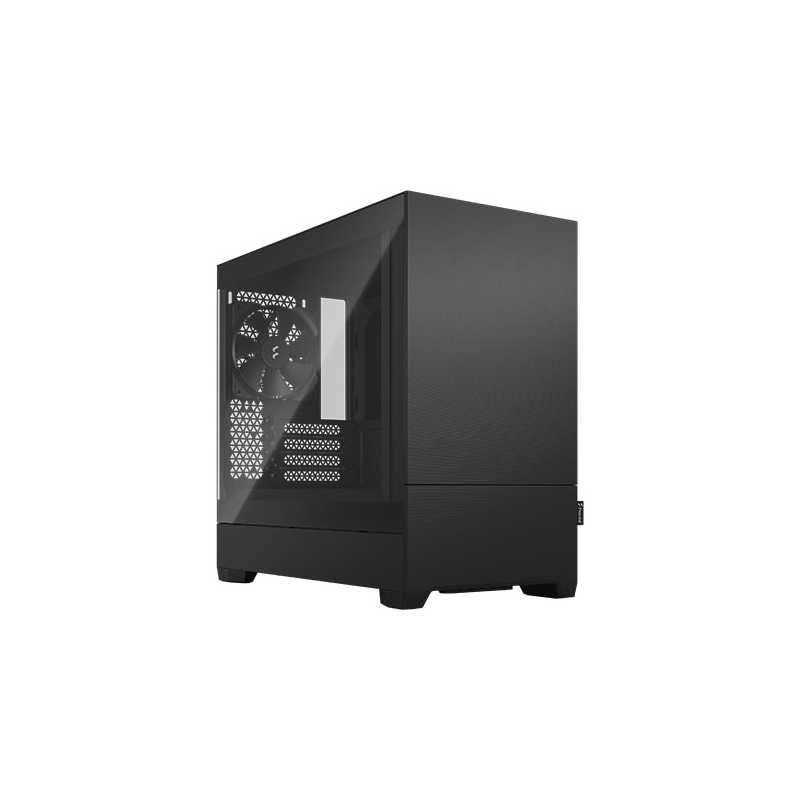 Fractal Design Pop Mini Silent (Black TG) Gaming Case w/ Clear Glass Window, Micro ATX, Sound-Damping Steel & Foam, 3 Fans