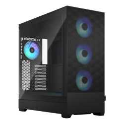 Fractal Design Pop XL Air RGB (Black TG) Gaming Case w/ Clear Glass Window, E-ATX, Hexagonal Mesh Front, 4 RGB Fans & RGB Contro