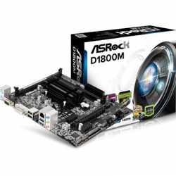 ASRock D1800M Intel Embedded Celeron J1800 Micro ATX VGA/DVI-D/HDMI DDR3 USB 3.1 Motherboard