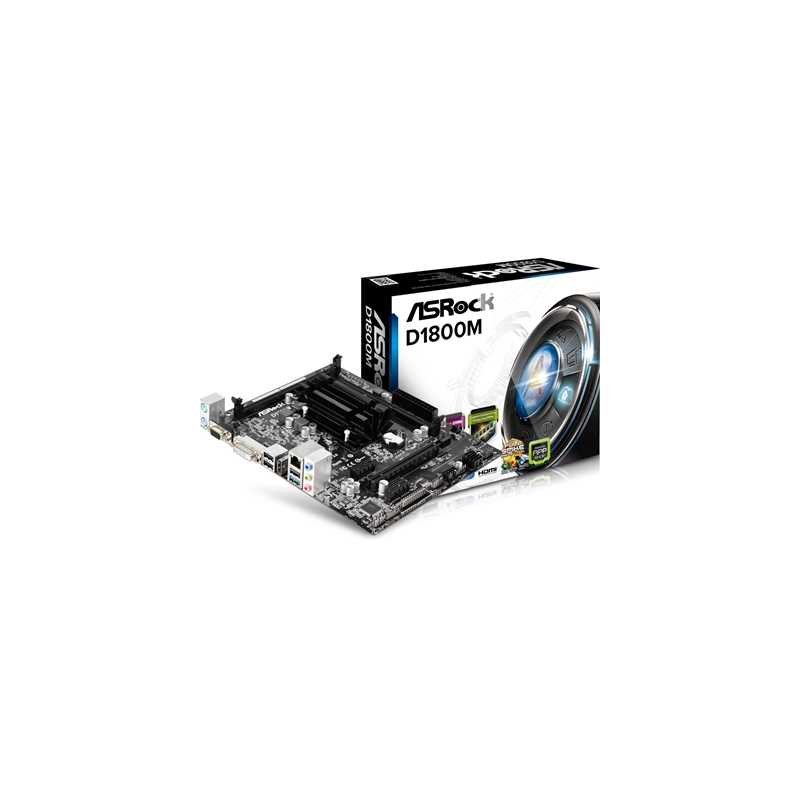 ASRock D1800M Intel Embedded Celeron J1800 Micro ATX VGA/DVI-D/HDMI DDR3 USB 3.1 Motherboard