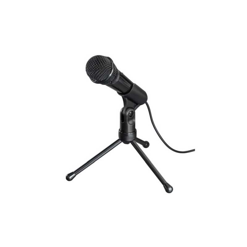 Hama MIC-P35 Allround Microphone for PC and Notebooks, 3.5mm Jack, Tripod