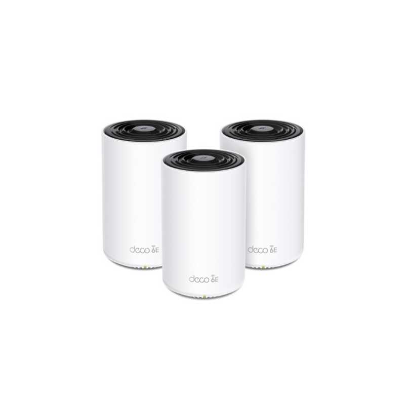 TP-LINK (DECO XE75) AXE5400 Wi-Fi 6E Tri-Band Mesh System, 3 Pack, AI-Driven Mesh, 3 x LAN on each Unit