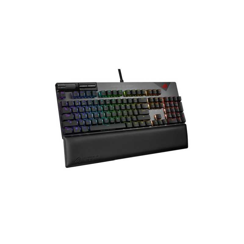 Asus ROG STRIX FLARE II RGB Mechanical Gaming Keyboard w/ PBT Keycaps, USB, ROG NX Red Switches, Detachable Wrist Rest