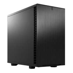 Fractal Design Define 7 Nano (Black Solid) Case, Mini ITX, 2 Fans, Sound Dampening, Ventilated PSU Shroud, USB-C, 306 mm GPU Sup
