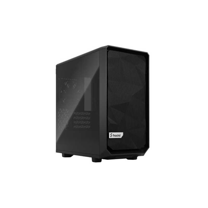 Fractal Design Meshify 2 Mini (Black TG) Gaming Case w/ Dark Glass Window, Micro ATX, Angular Mesh, USB-C, 331mm GPU & 280mm Rad