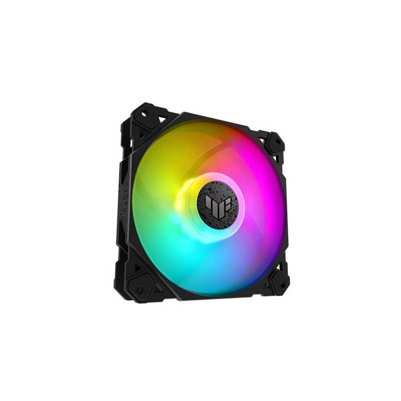 Asus TUF Gaming TF120 ARGB 12cm PWM Case Fan, Fluid Dynamic Bearing, Double-layer LED Array, Up to 1900 RPM