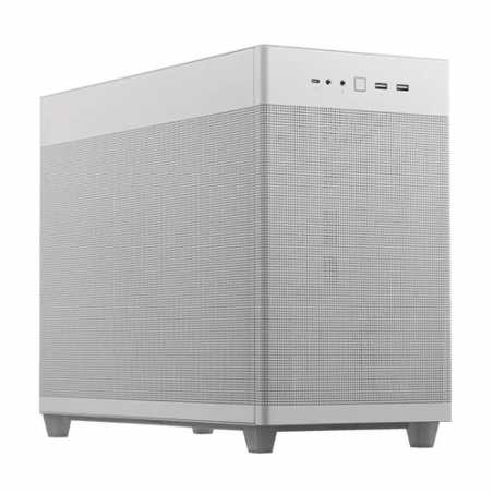 Asus Prime AP201 Gaming Case, Micro ATX, Quasi-Filter Mesh, USB-C, Tool-free Panels, 338mm GPU & 360mm Radiator Support, White