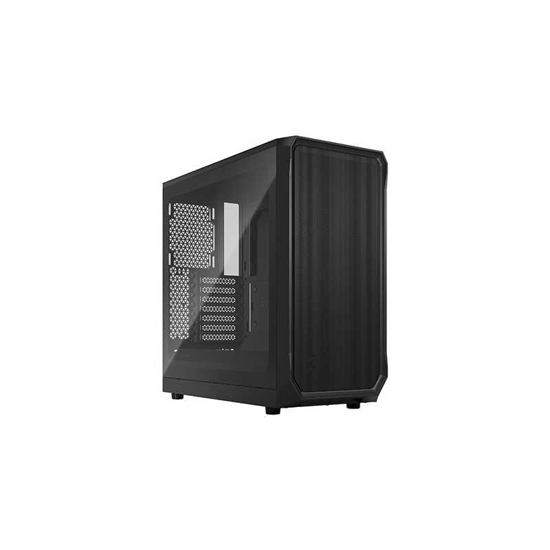 Fractal Design Focus 2 (Black TG) Gaming Case, Clear Window, ATX, 2 Fans, Mesh Front, Innovative Shroud System