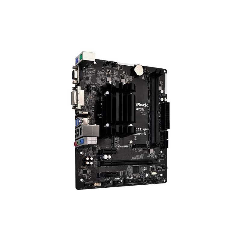 Asrock J4025M, Integrated Intel Dual-Core J4025, Micro ATX, 2 DDR4, VGA, DVI, HDMI