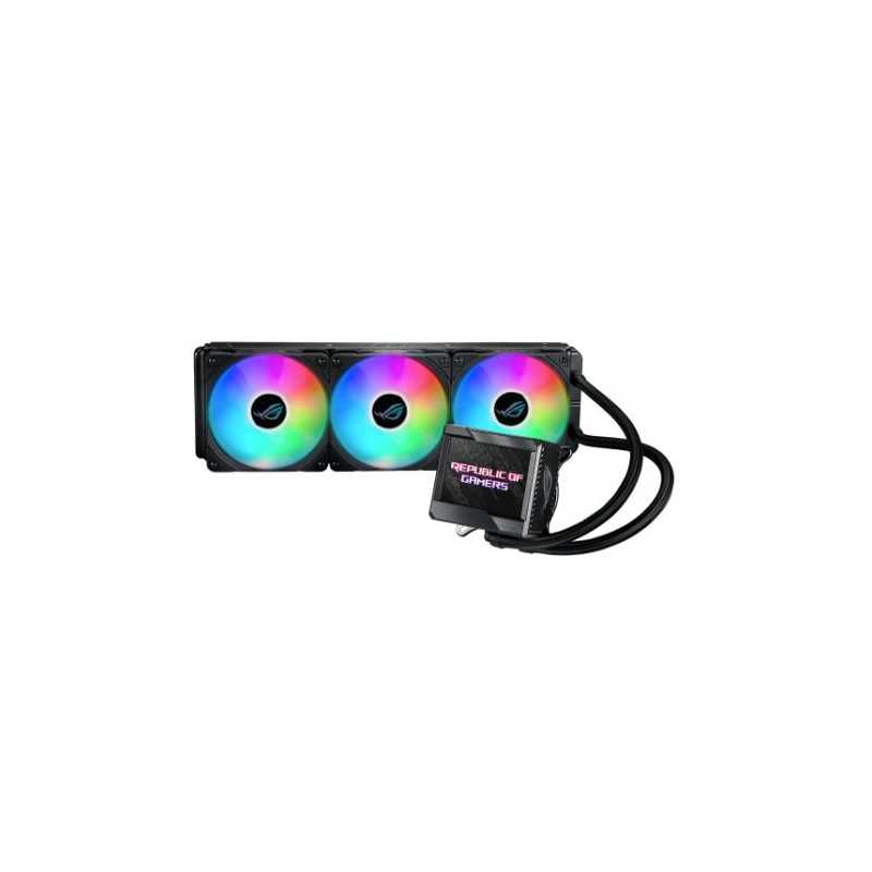 Asus ROG Ryujin II 360mm Liquid CPU Cooler, 3 x 12cm ROG ARGB Fans, Customisable 3.5" LCD Display