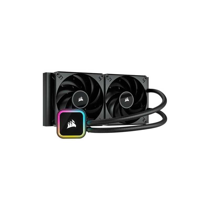 Corsair iCUE H115i RGB ELITE 280mm Liquid CPU Cooler, RGB Pump Head, 2 x 14cm AF ELITE PWM Fans