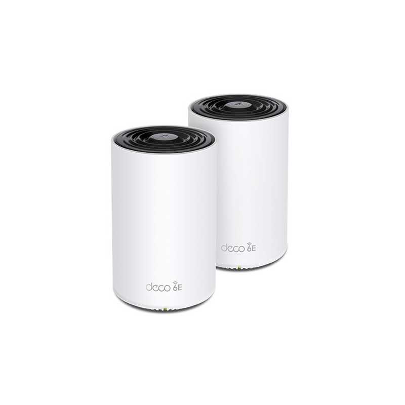 TP-LINK (DECO XE75) AXE5400 Wi-Fi 6E Tri-Band Mesh System, 2 Pack, AI-Driven Mesh, 3 x LAN on each Unit, Voice Control