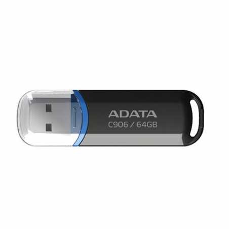 ADATA 64GB USB 2.0 Memory Pen, C906, Compact, Black & Blue