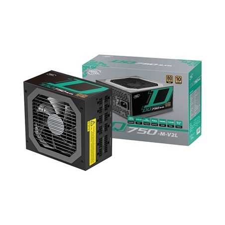 DeepCool DQ750-M-V2L 750W 120mm Silent High Performance Fan 80 PLUS Gold Fully Modular PSU