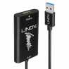 LINDY 43235 Video Capture Device, HDMI (F) to USB 3.0 Type-A (M), 0.2m Adapter, Black, Capture Video & Audio from a HDMI Source 