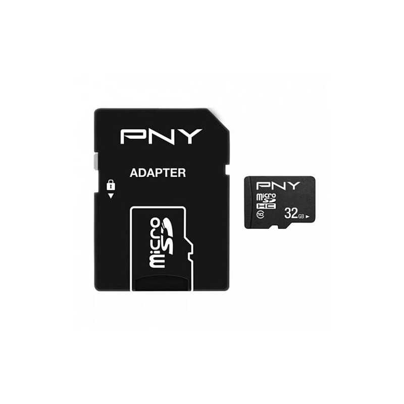 PNY 32GB Performance Plus Micro SDHC Card with SD Adapter, UHS-I Class 10