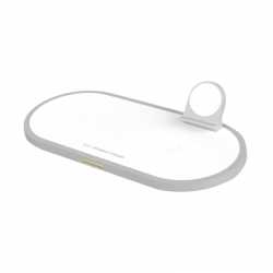 Prevo Wireless Charger, 3 in1 Wireless Charging Station, 15W Qi Certified Fast Charging, Compatible with Smart Phones, Apple wat