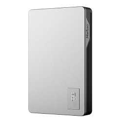 Netac K338 2TB Portable External Hard Drive, 2.5", USB 3.0, Aluminium, Silver/Grey