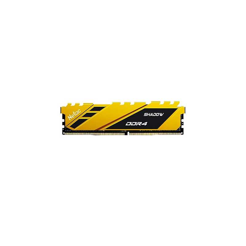 Netac Shadow Yellow, 16GB, DDR4, 3200MHz (PC4-25600), CL16, DIMM Memory