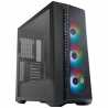 COOLER MASTER MasterBox 520 Mesh Case, Black, Mid Tower, 1 x USB 3.2 Gen 1 Type-A, 1 x USB 3.2 Gen 2 Type-C, Tempered Glass Side
