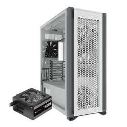 Corsair 7000D Airflow Gaming Case w/ Tempered Glass Window, E-ATX, 3 x AirGuide Fans, High-Airflow Front Panel, USB-C, White ** 