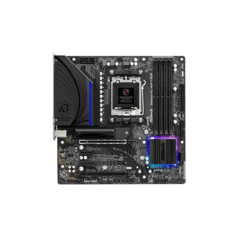 Asrock B650M PG RIPTIDE, AMD B650, AM5, Micro ATX, 4 DDR5, HDMI, DP, 2.5G LAN, PCIe4, RGB, 2x M.2