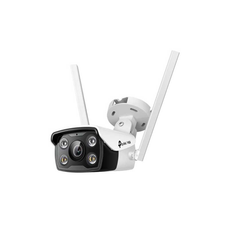 TP-LINK (VIGI C340-W 4MM) 4MP Outdoor Full-Colour Wi-Fi Bullet Network Camera w/ 4mm Lens, Spotlight LEDs, Smart Detection, Two-