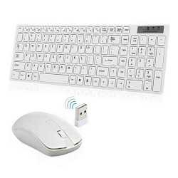 Splinktech Slim Wireless Keyboard and Mouse Desktop Kit, 1000 DPI Optical Mouse, Low Power Alert