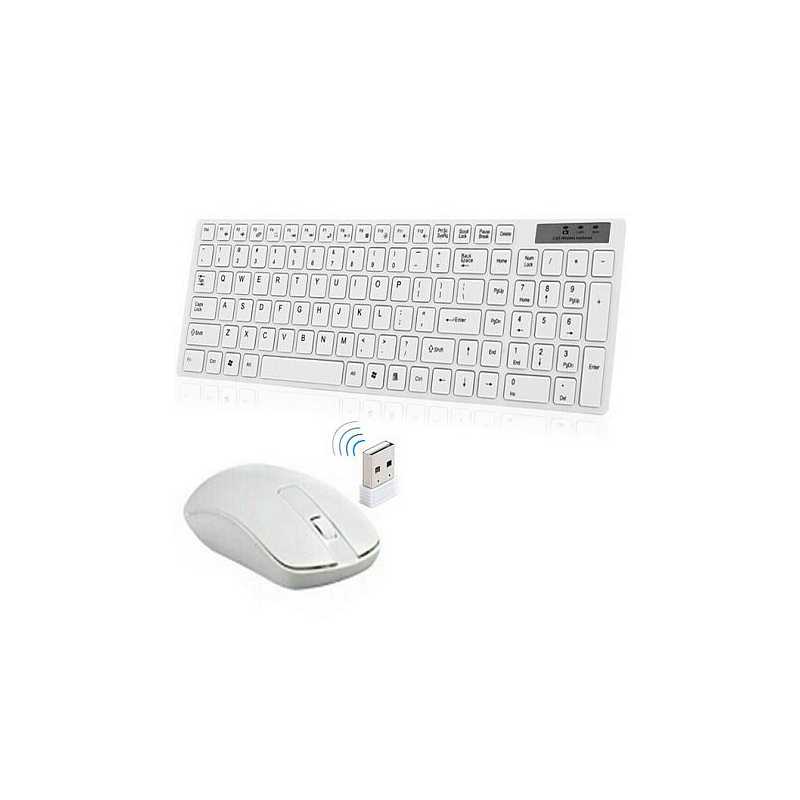 Splinktech Slim Wireless Keyboard and Mouse Desktop Kit, 1000 DPI Optical Mouse, Low Power Alert