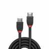 LINDY 36472 Black Line HDMI Cable, HDMI 2.0 (M) to HDMI 2.0 (M), 2m, Black & Red, Supports UHD Resolutions up to 4096x2160@60Hz,