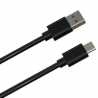 Prevo USBA-USBC-2M Data Cable, USB 2.0 Type-C (M) to USB 2.0 Type-A (M), 2m, Black, Fast Charging up to 2.1A / 5V, Nickel Plated