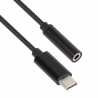 VCOM USB 3.1 C (M) to 3.5mm (F) Black Retail Packaged Headphone Adapter