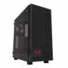 Riotoro CR500 Gaming Case with Window, ATX, No PSU, Tempered Glass, 2 x 12cm Fans, Black