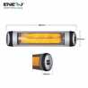 ENER-J Wall mounted Patio Heater with Quartz Tube, 2000W