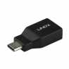 LINDY 41899 USB Adapter, USB 3.2 Type-C (M) to USB 3.2 Type-A (F), Adapter, Black, Supports Data Transfer Speeds up to 10Gbps, R