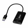 LINDY 43235 Video Capture Device, HDMI (F) to USB 3.0 Type-A (M), 0.2m Adapter, Black, Capture Video & Audio from a HDMI Source 