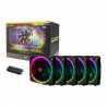 Antec Prizm 120 ARGB PWM RGB Kit, 5 x 12cm Case Fans + Controller