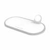Prevo Wireless Charger, 3 in1 Wireless Charging Station, 15W Qi Certified Fast Charging, Compatible with Smart Phones, Apple wat