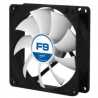 Arctic F9 9.2cm Case Fan, Black & White, 9 Blades, Fluid Dynamic, 6 Year Warranty