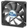 Arctic F9 9.2cm PWM PST Case Fan for Continuous Operation, Black & Grey, 9 Blades, Dual Ball Bearing, 6 Year Warranty
