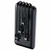 Prevo SP2010 10000mAh 4-Device Powerbank with Charging Cables Black