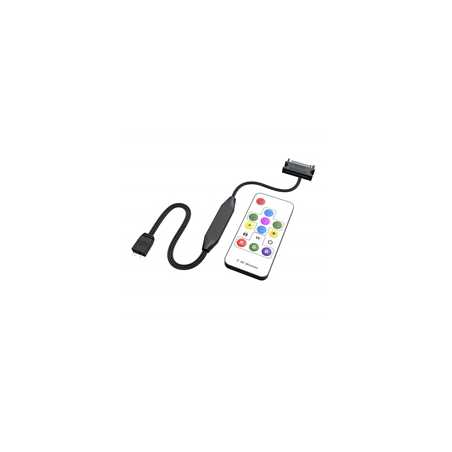 AKASA Vegas Remote Control Mate Addressable RGB Controller Cable with Remote, SATA 15-Pin (M) to 3-Pin 5V ARGB Connector (M), 0.